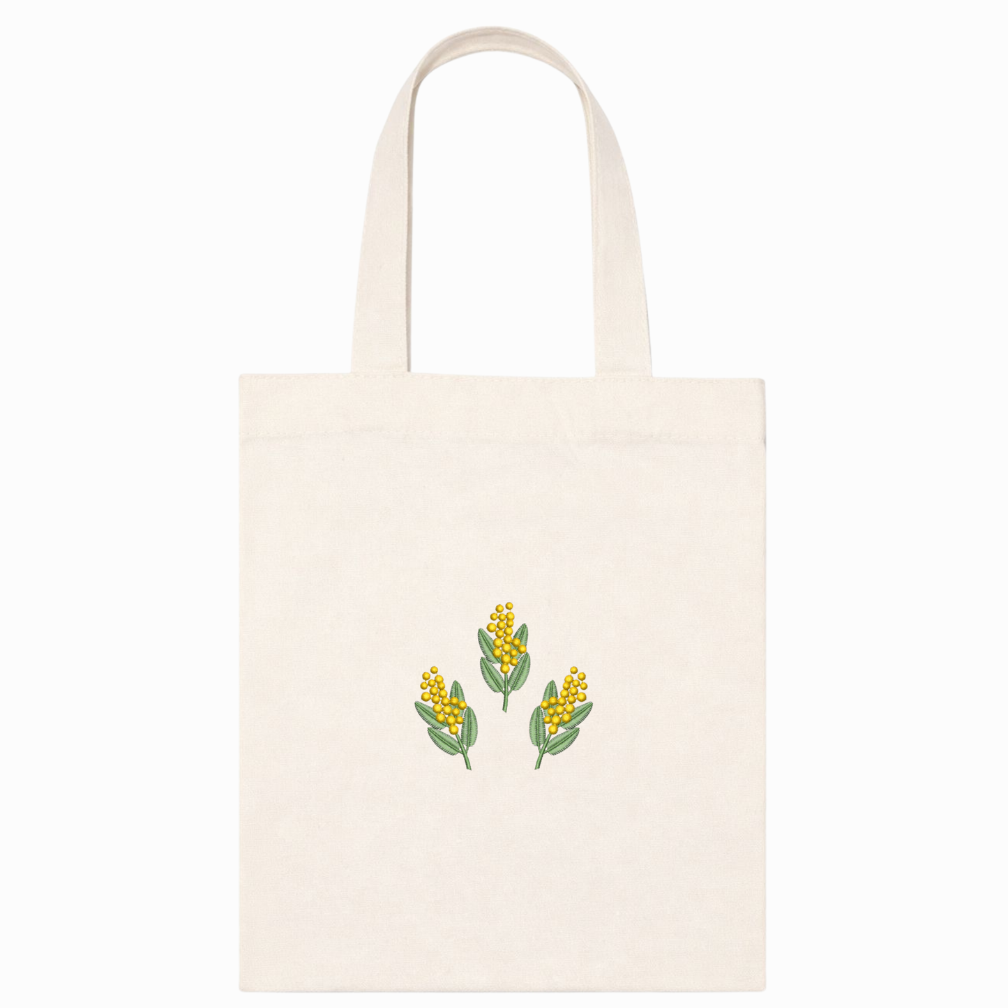 Shopper in Canvas Naturale con Mimosa Borsa Artigianale