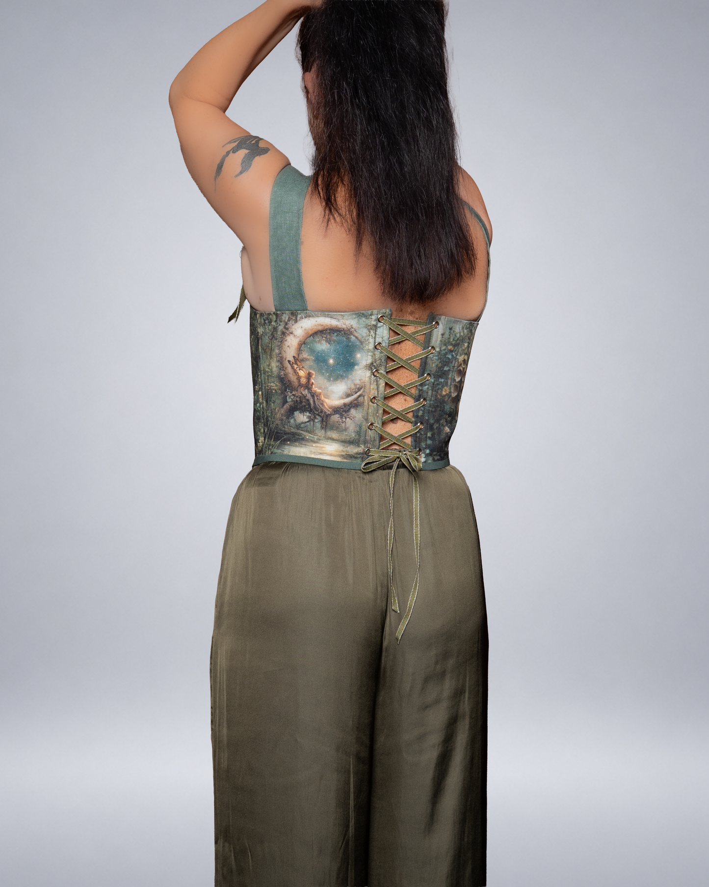 A romantic fantasy linen corset
