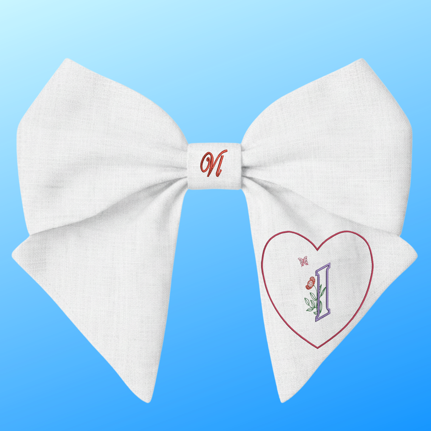 ❤️ Embroidered "Love" Bow — Valentine's Day Collection. Letter A, B, C....Z embroidery