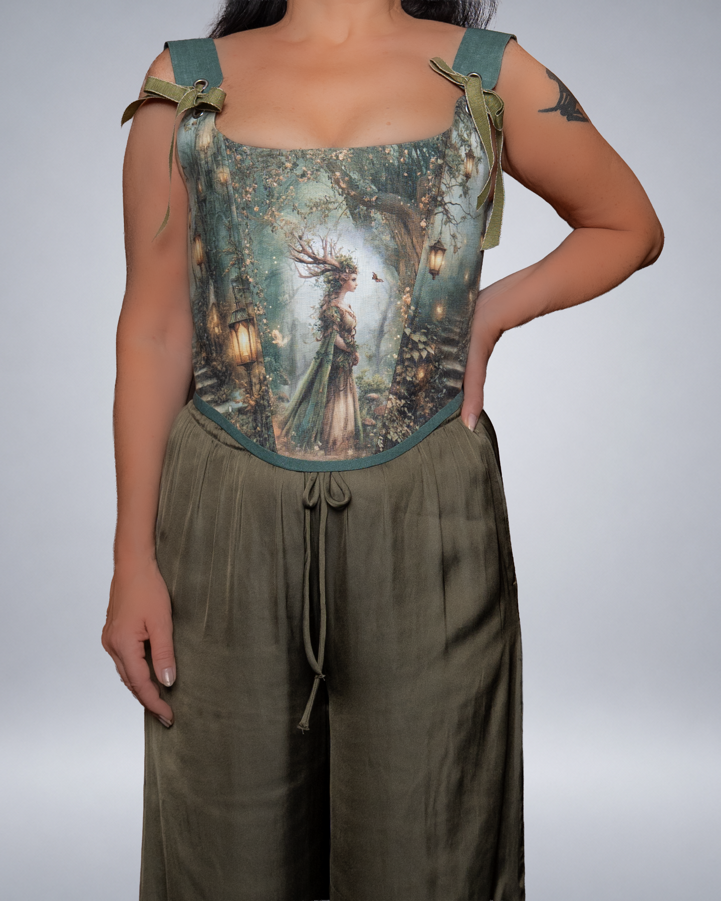 A romantic fantasy linen corset