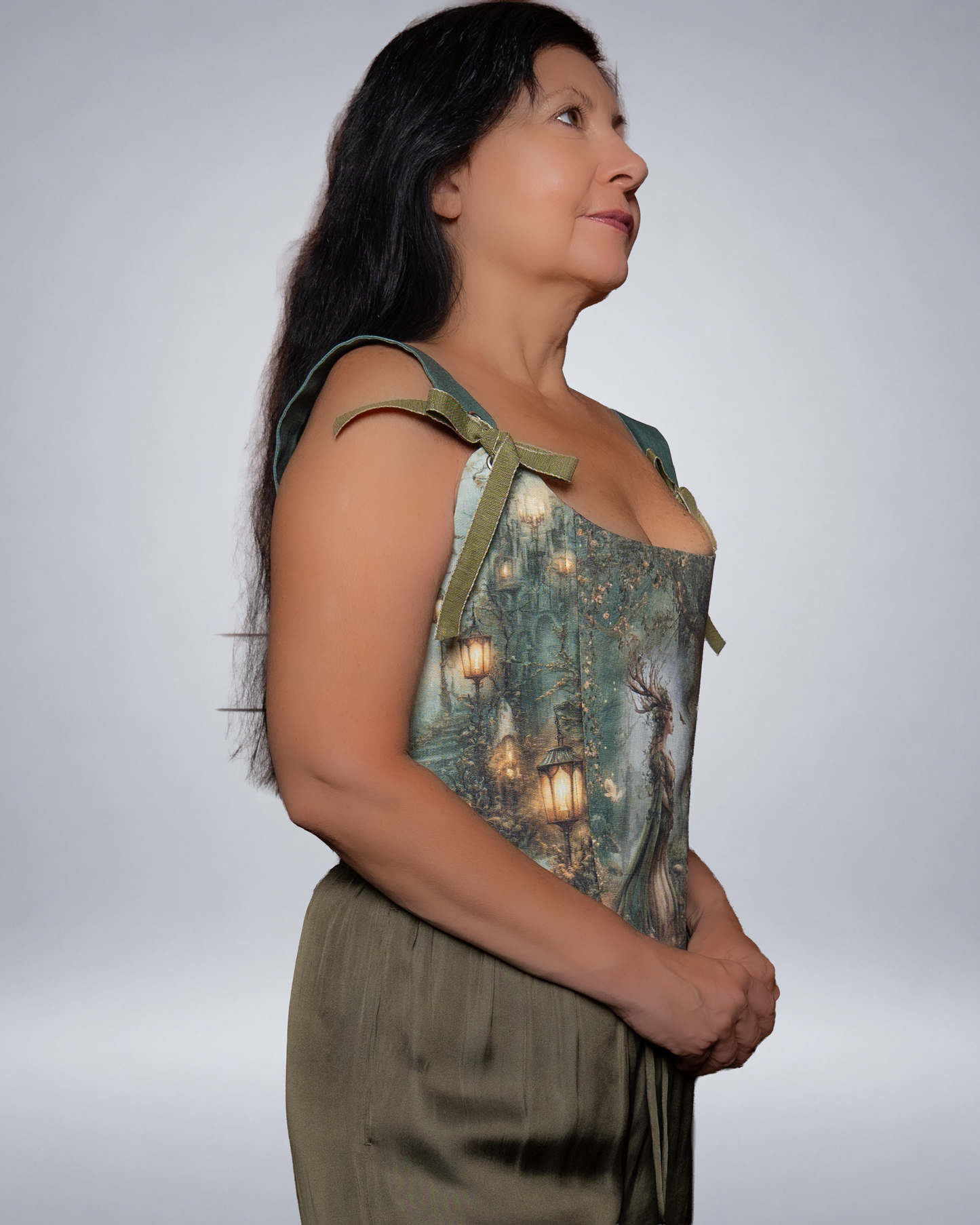 A romantic fantasy linen corset