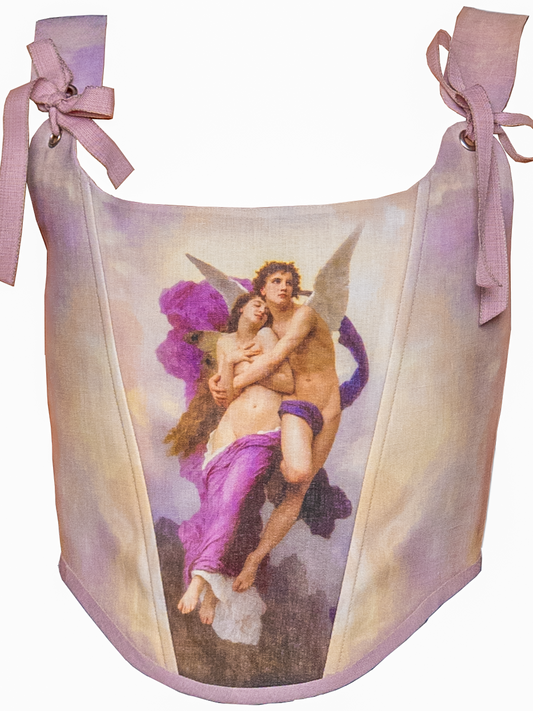 Cupid and Psyche Linen Corset