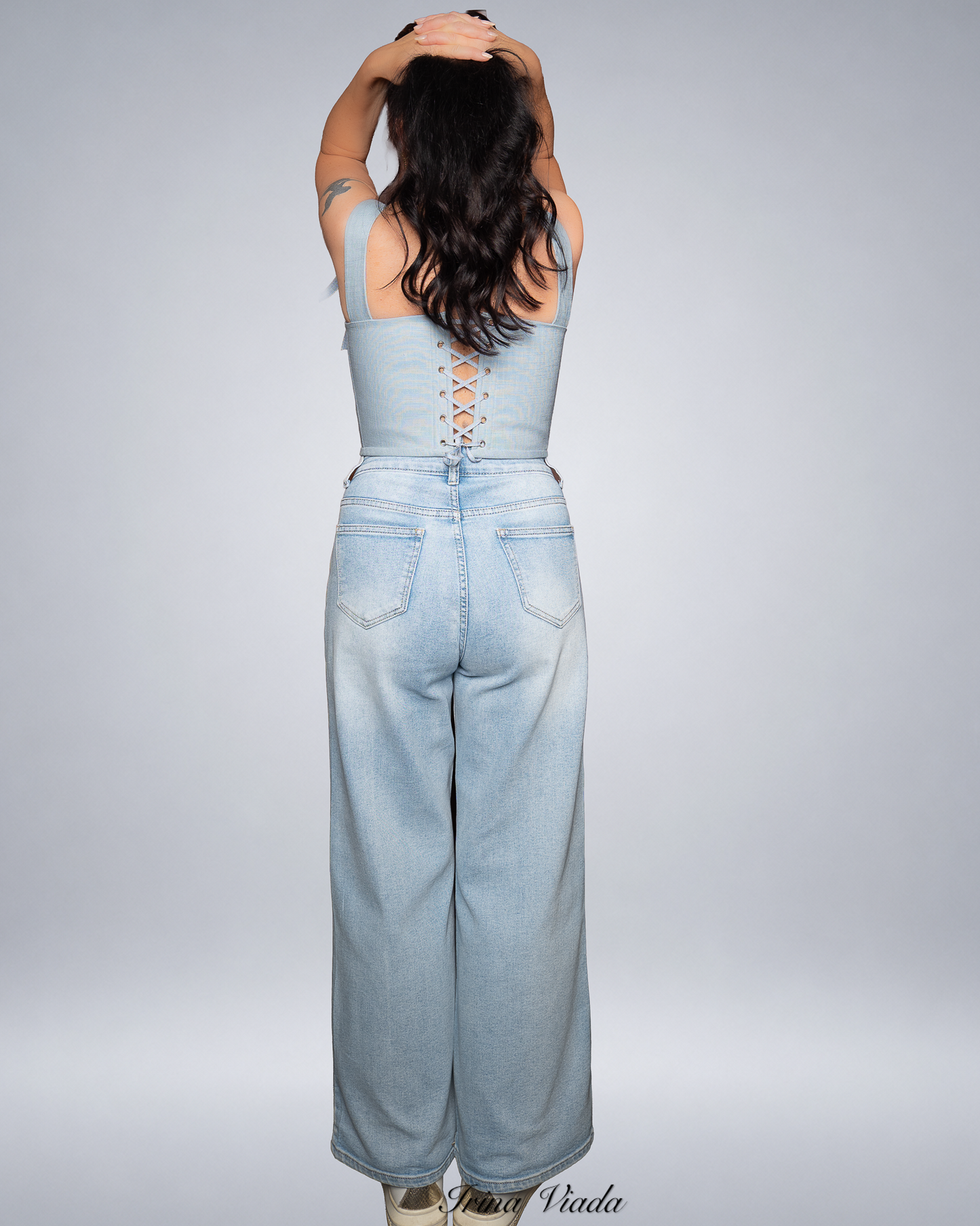 Corset Top Light Blue