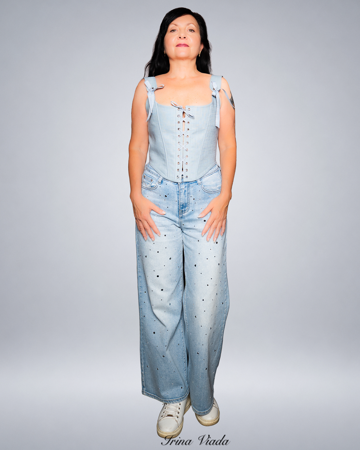 Corset Top Light Blue