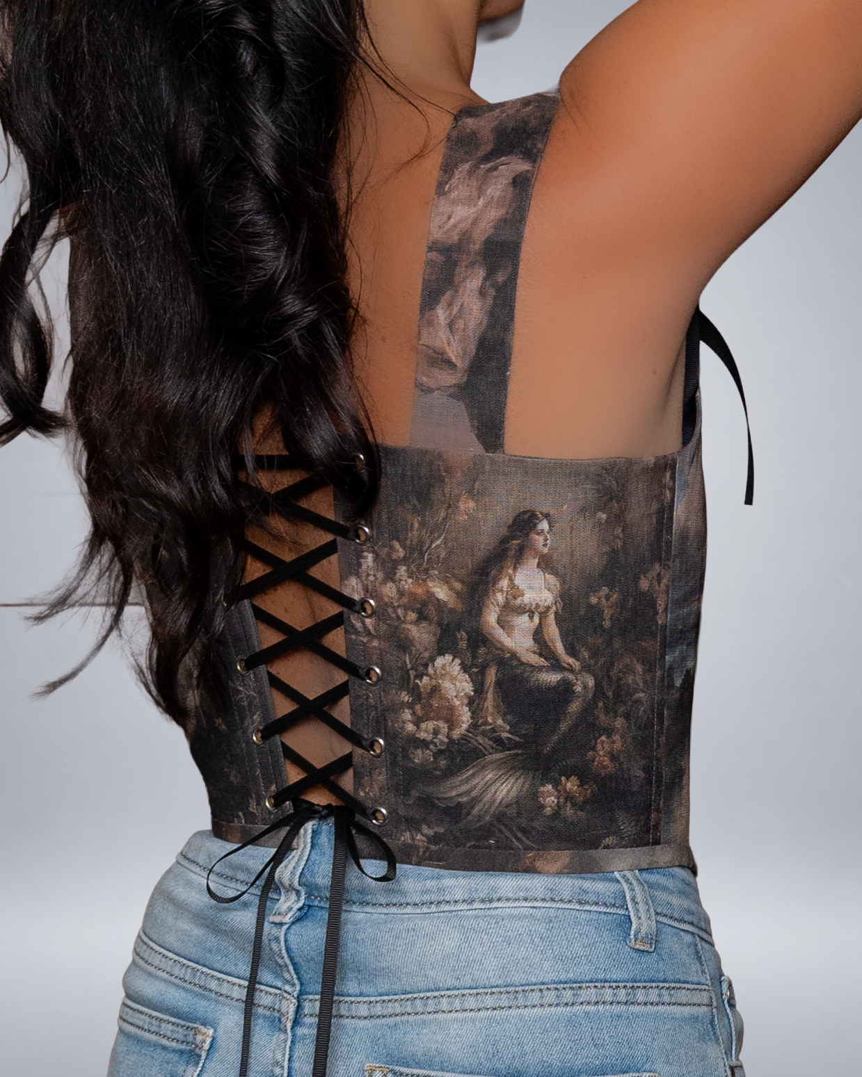 Romantic Mermaid Couple Linen Corset