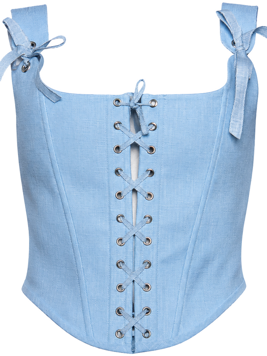 Corset Top Blue