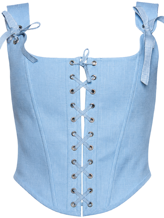 Corset Top Blue
