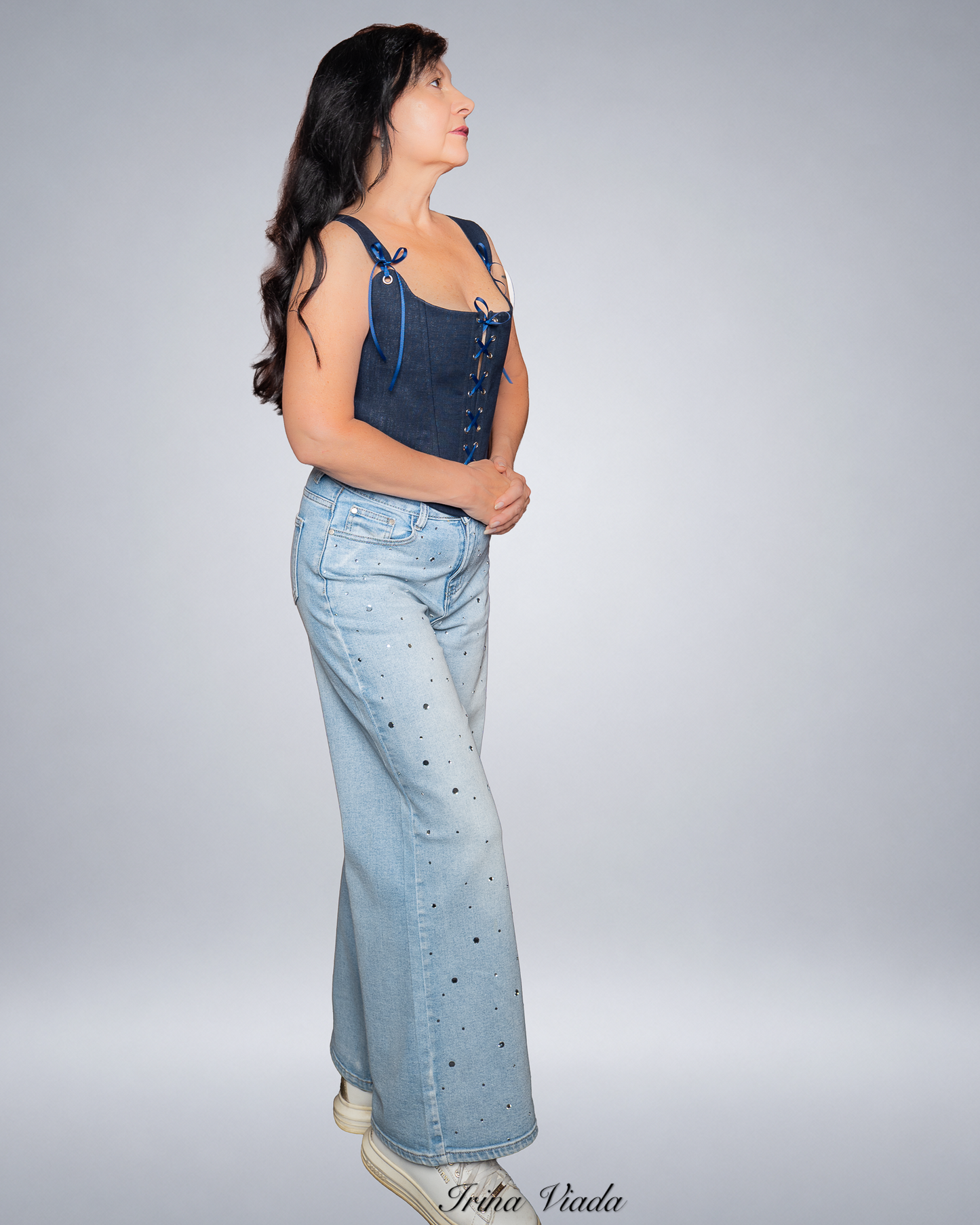 Corset Top Blue