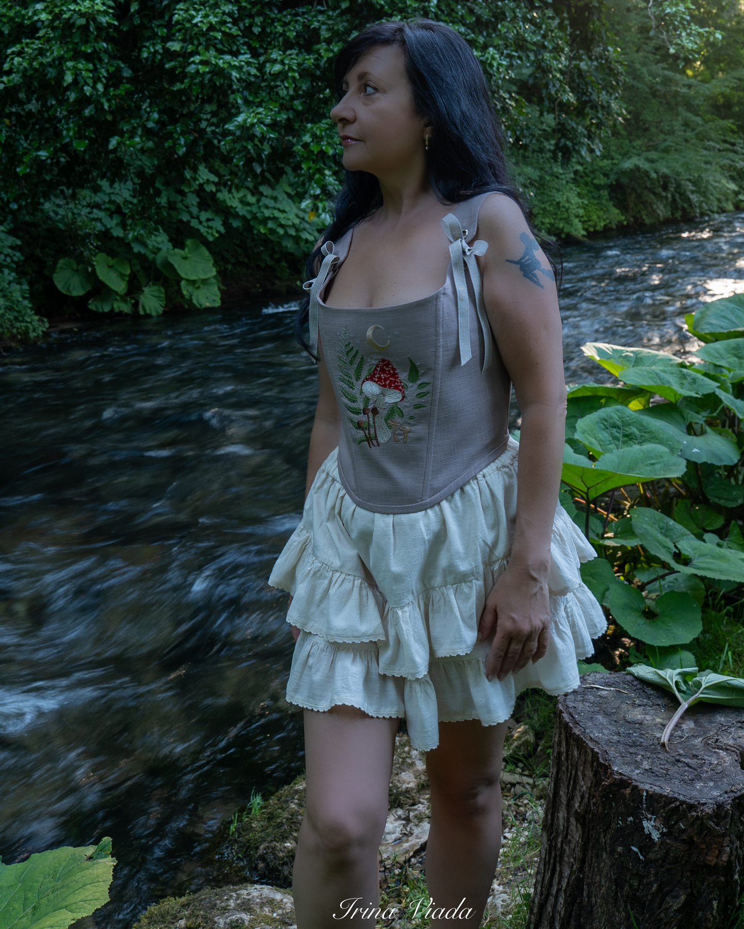 Corset Top Grey
