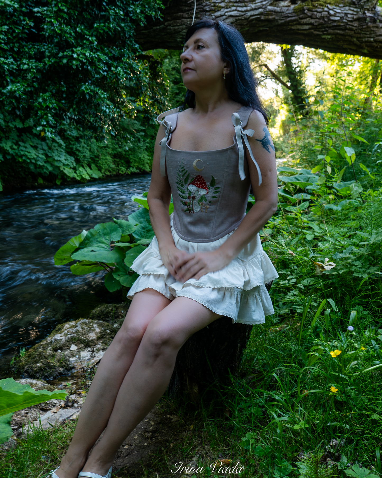 Corset Top Grey