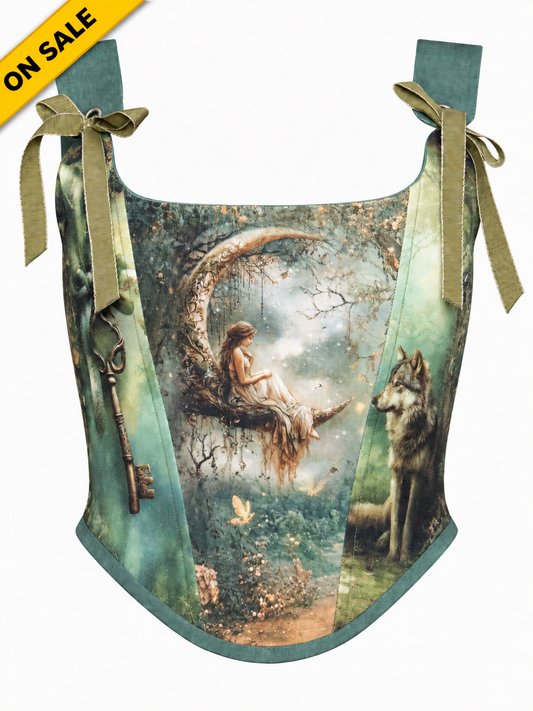 Green Cotton Corset