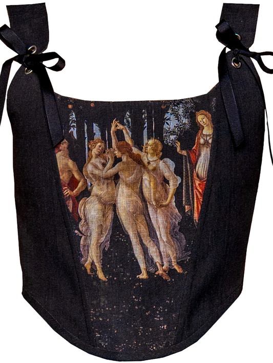 Renaissance Three Graces Linen Corset