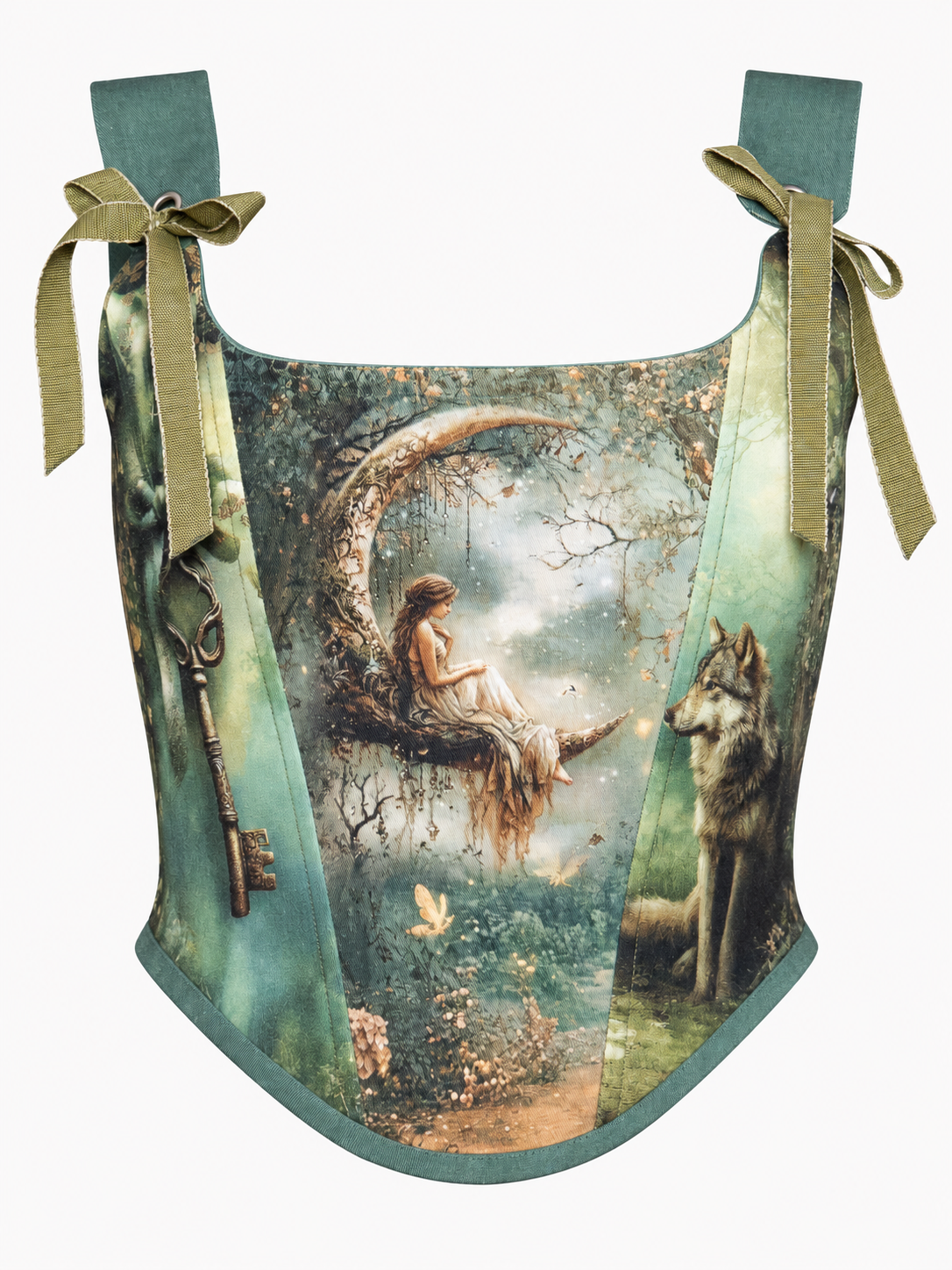 Green Cotton Corset