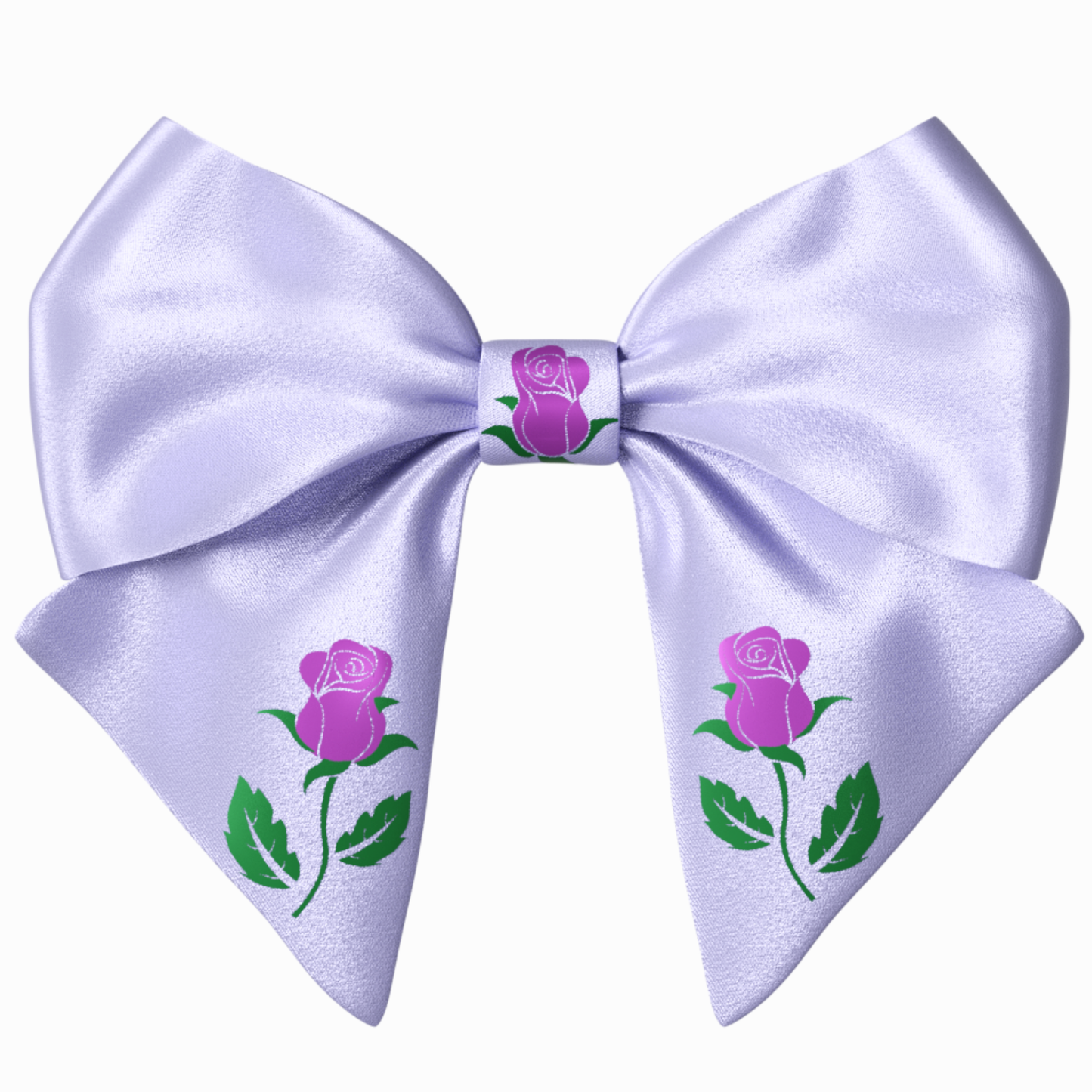 Fiocco per capelli VIADALINNO in seta artificiale con stampa a rose. Fiori