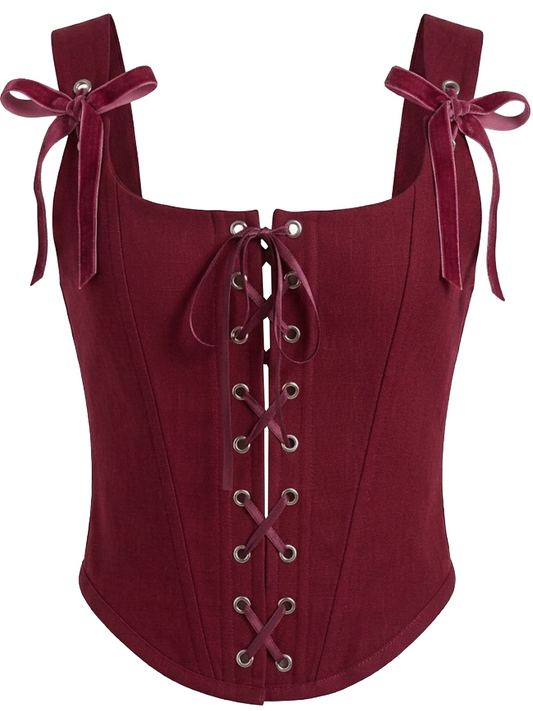 Corset Top Burgundy